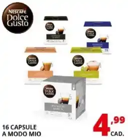 Comet Nescafe dolce gusto 16 capsule a modo mio offerta