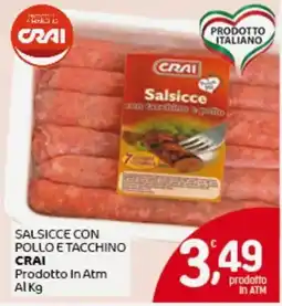 Crai Salsicce con pollo e tacchino CRAI offerta
