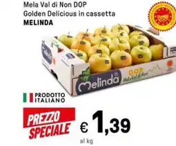 Iper La Grande Mela val di non dop golden delicious in cassetta MELINDA offerta