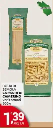 Crai Pasta di semola LA PASTA DI CAMERINO offerta