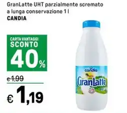 Iper La Grande GranLatte UHT parzialmente scremato a lunga conservazione CANDIA offerta