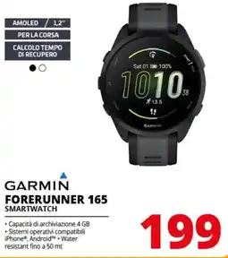 Comet GARMIN FORERUNNER 165 SMARTWATCH offerta