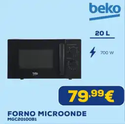 Euronics beko FORNO MICROONDE MGC20100B1 offerta