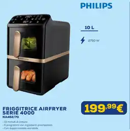 Euronics PHILIPS FRIGGITRICE AIRFRYER SERIE 4000 NA462/70 offerta