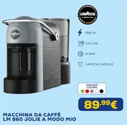 Euronics LAVAZZA MACCHINA DA CAFFÈ LM 860 JOLIE A MODO MIO offerta