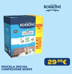 Euronics Caffè borbone miscela decisa confezione 200pz offerta