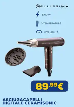 Euronics Bellissima asciugacapelli digitale ceramisonic offerta