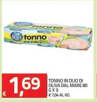 TuoDi Dal Mare Tonno in Olio di Oliva 80g x 3 offerta