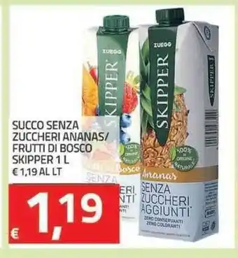 TuoDi Skipper Succo Senza Zuccheri Ananas/Frutti Di Bosco 1L offerta