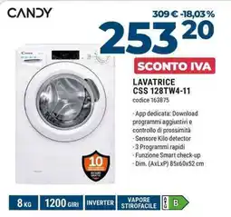 Sinergy CANDY LAVATRICE CSS 128TW4-11 offerta