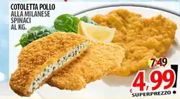 Il Genio Supermercato Cotoletta pollo alla milanese spinaci offerta