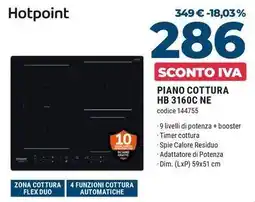 Sinergy Hotpoint PIANO COTTURA HB 3160C NE offerta