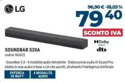 Sinergy LG SOUNDBAR S20A offerta