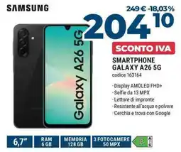 Sinergy SAMSUNG SMARTPHONE GALAXY A26 5G offerta