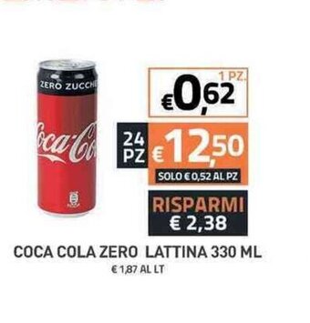 TuoDi Coca Cola Zero lattina 330ml offerta