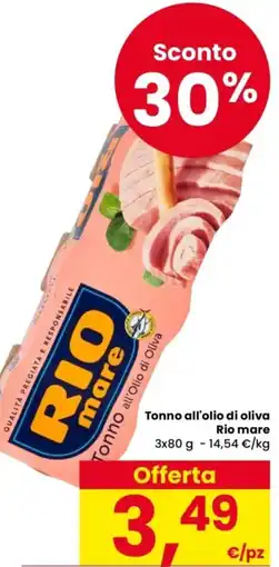 Despar Tonno all'olio di oliva Rio mare offerta