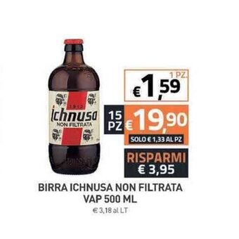 TuoDi Ichnusa Non Filtrata Birra Vap 500ml offerta
