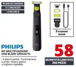 Comet PHILIPS KIT MULTIFUNZIONE ONE BLADE QP6542/15 offerta