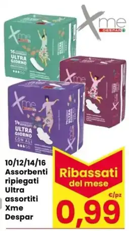 Despar 10/12/14/16 Assorbenti ripiegati Ultra Xme Despar offerta