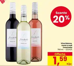 Despar Vino bianco, rosso o rosé Freschello offerta
