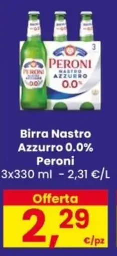 Despar Birra Nastro Azzurro 0.0% Peroni offerta