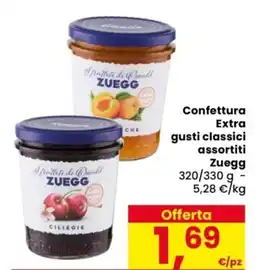 Despar Confettura Extra gusti classici Zuegg offerta