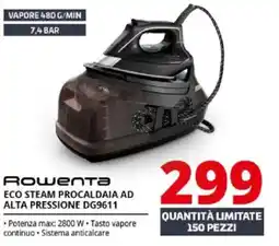 Comet Rowenta eco steam procaldaia ad alta pressione DG9611 offerta