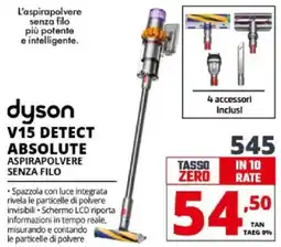 Comet Dyson V15 detect absolute aspirapolvere senza filo offerta