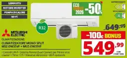Comet MITSUBISHI ELECTRIC CLIMATIZZATORE MONO SPLIT MSZ-DW35VF+ MUZ-DW35VF offerta