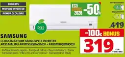 Comet SAMSUNG CLIMATIZZATORE MONOSPLIT INVERTER AR30 MALIBU AR09TXHQBWKNEU+AR09TXHQBWKXEU offerta