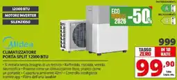 Comet Midea CLIMATIZZATORE PORTA SPLIT 12000 BTU offerta