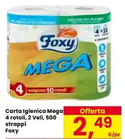 Despar Carta Igienica Mega Foxy offerta