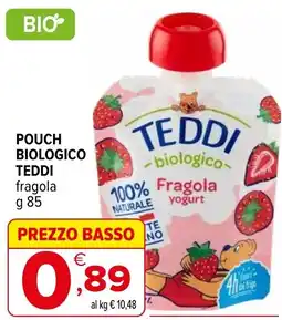 Iperal Pouch biologico teddi fragola offerta