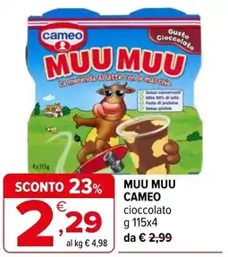 Iperal Muu muu cameo cioccolato offerta