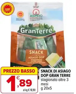 Iperal Snack di asiago dop GRAN TERRE offerta