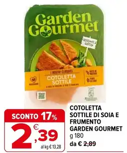 Iperal Cotoletta sottile di soia e frumento GARDEN GOURMET offerta