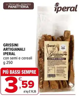 Iperal Grissini artigianali iperal con semi e cereali offerta