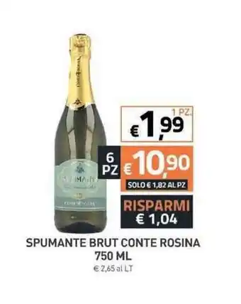 TuoDi Brut Conte Rosina Spumante 750ml offerta