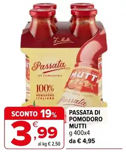 Iperal Passata di pomodoro MUTTI offerta
