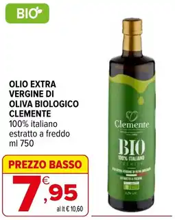 Iperal Olio extra vergine di oliva biologico CLEMENTE offerta