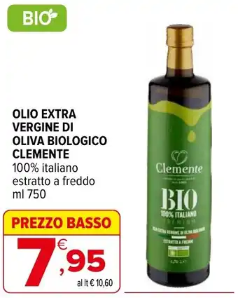 Olio extra vergine di oliva biologico CLEMENTE