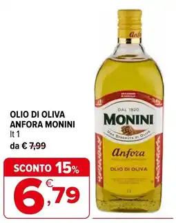 Iperal Olio di oliva anfora MONINI offerta