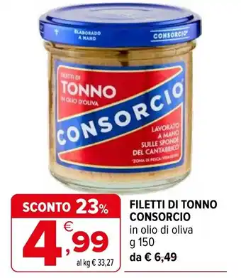 Iperal Filetti di tonno CONSORCIO offerta