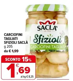 Iperal Carciofini tagliati sfizioli SACLÀ offerta