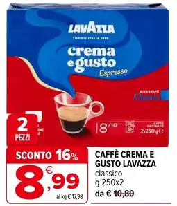 Iperal Caffè crema e gusto lavazza classico offerta