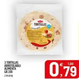 Ard Discount 3 tortillas arrotolabili alimenta offerta
