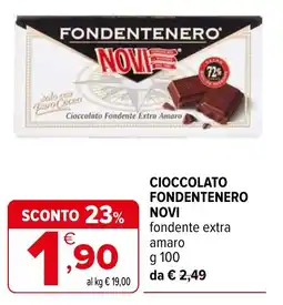 Iperal Cioccolato fondentenero novi fondente extra amaro offerta