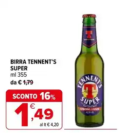 Iperal Birra tennent's super offerta
