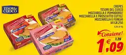 Ard Discount Crepes tesori del cuoco mozzarella e pomodoro/ mozzarella e prosciutto cotto/ mozzarella e funghi offerta