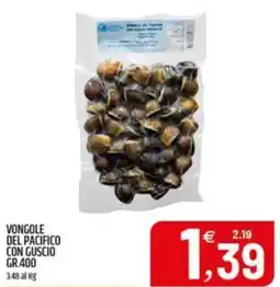 Ard Discount Vongole del pacifico con guscio offerta